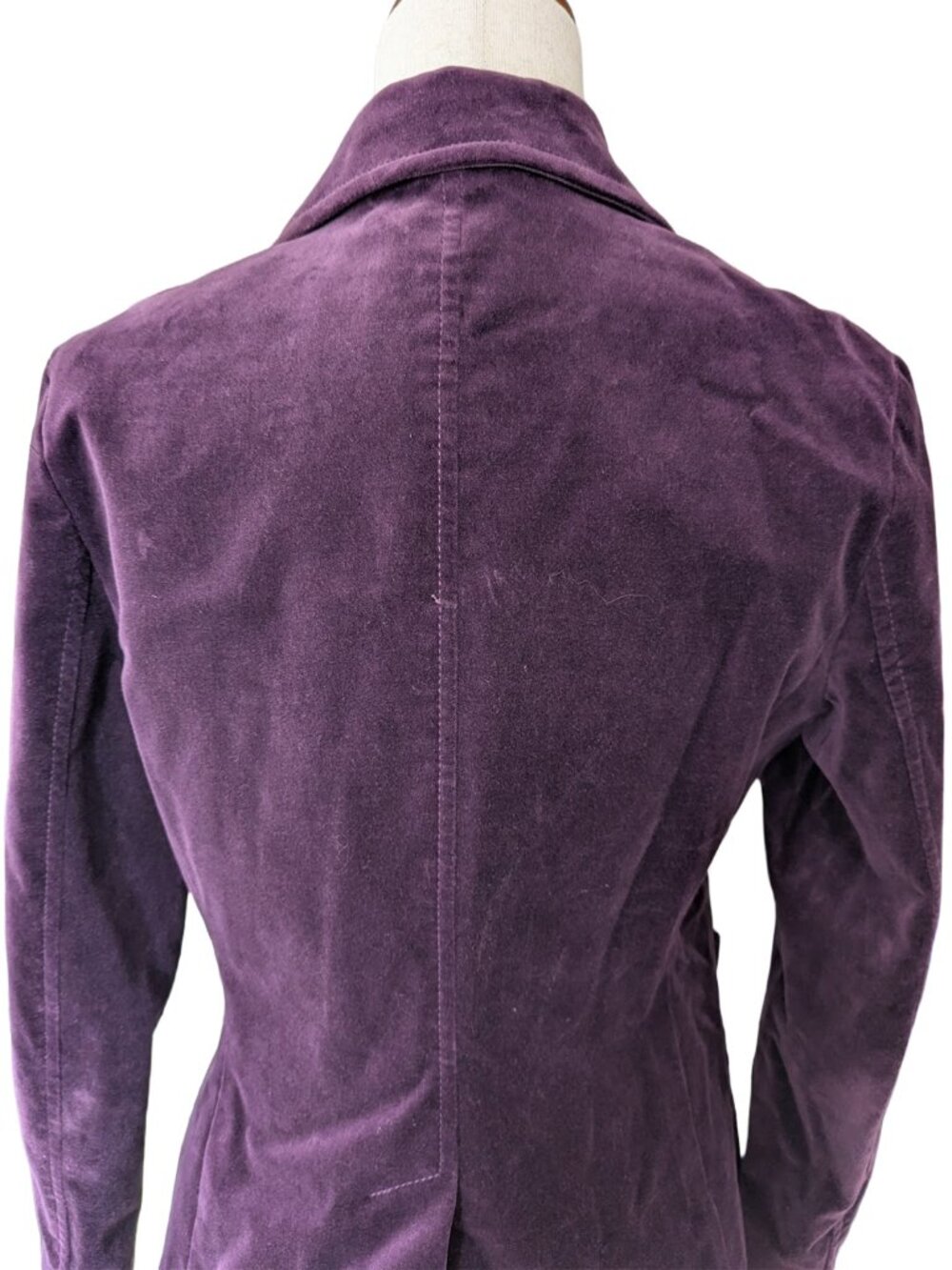 GAP Purple Velvet-Feel Blazer Suit Jacket Y2K - Picture 8 of 12